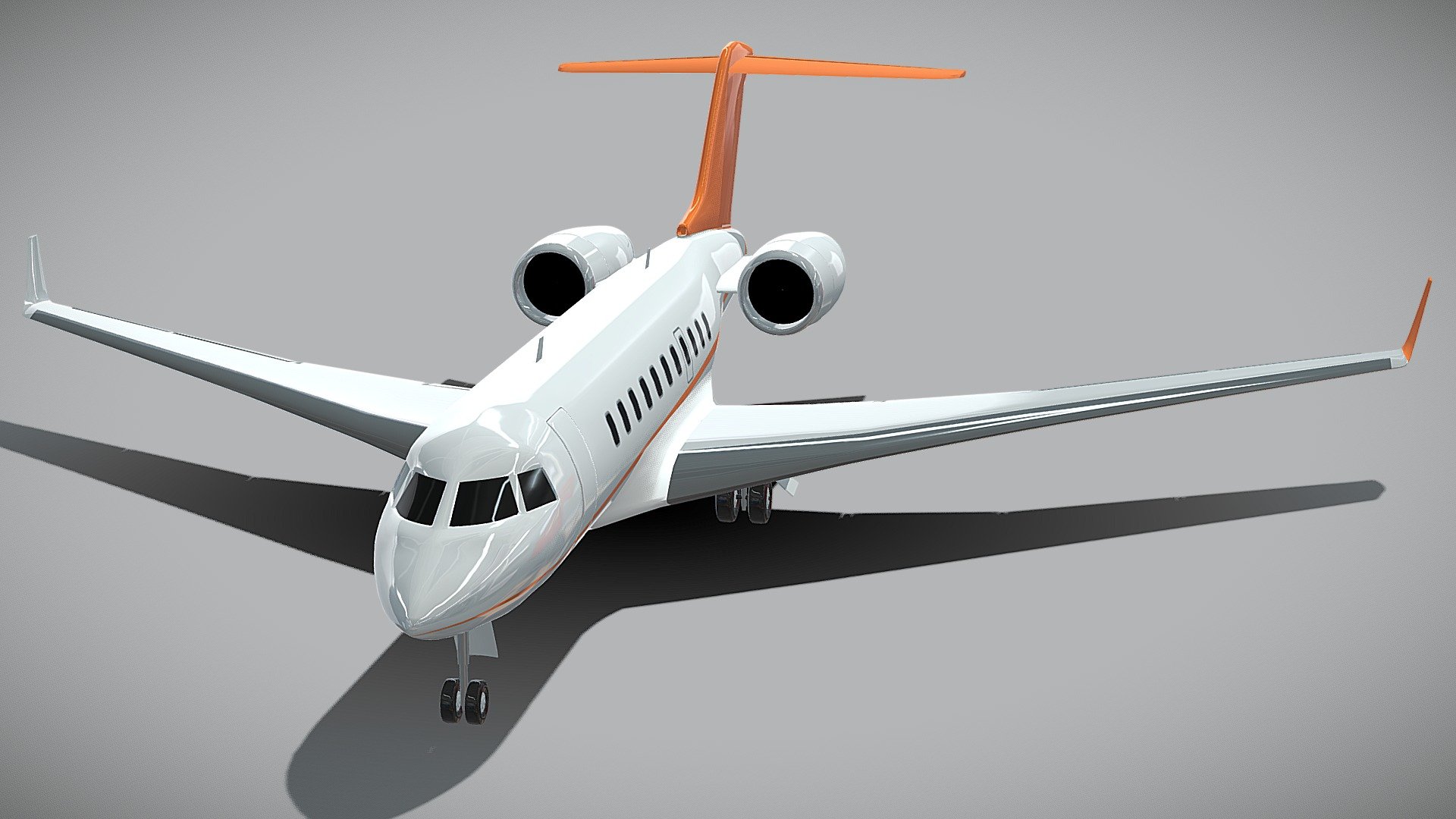 3d Model created with blender3d 2.73 version.There is 2 textures for this product.One for fuselage 2050x2050png with passenger windows and stripe graphic.Second is for engines 1050x1050png file.There are no interior objects for this product.Most of the objects are named by object and by material.This airplane has landing gears,but some of the objects aren't rigged.Model was rendered with subdiv 2,until my product was exported with subdivision 1.There are 4 NGONS.Enjoy my product 3d model