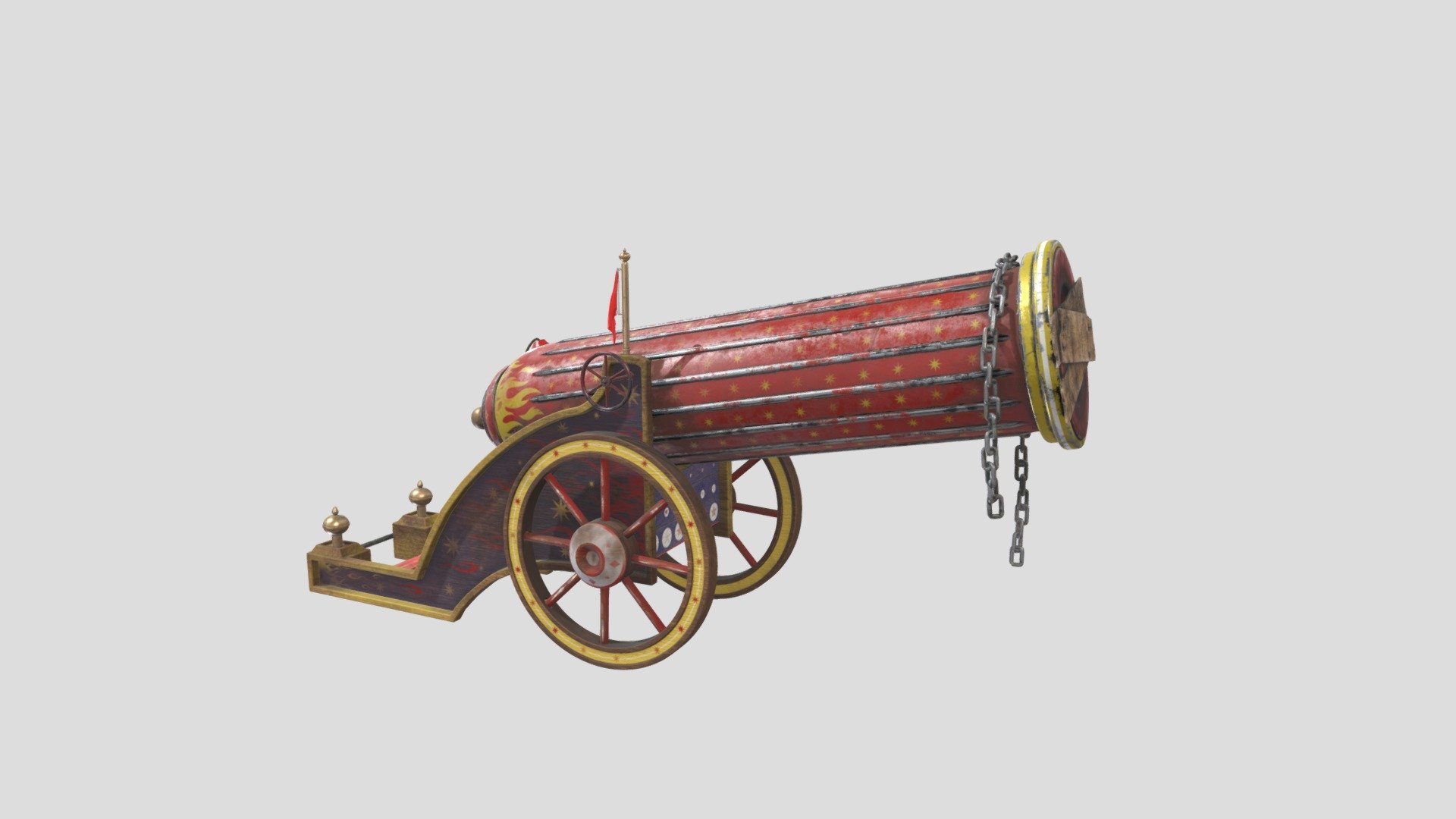 Circus cannon horror - Buy Royalty Free 3D model by The.artist.3d (@theartist3d) 3d model