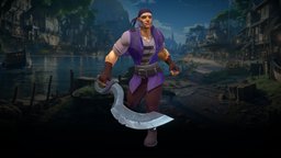 Stylized Human Male Corsair(Outfit) blood, rpg, pose, mmo, rts, water, rum, outfit, moba, handpainted, lowpoly, pirate, stylized, fantasy, human, sea