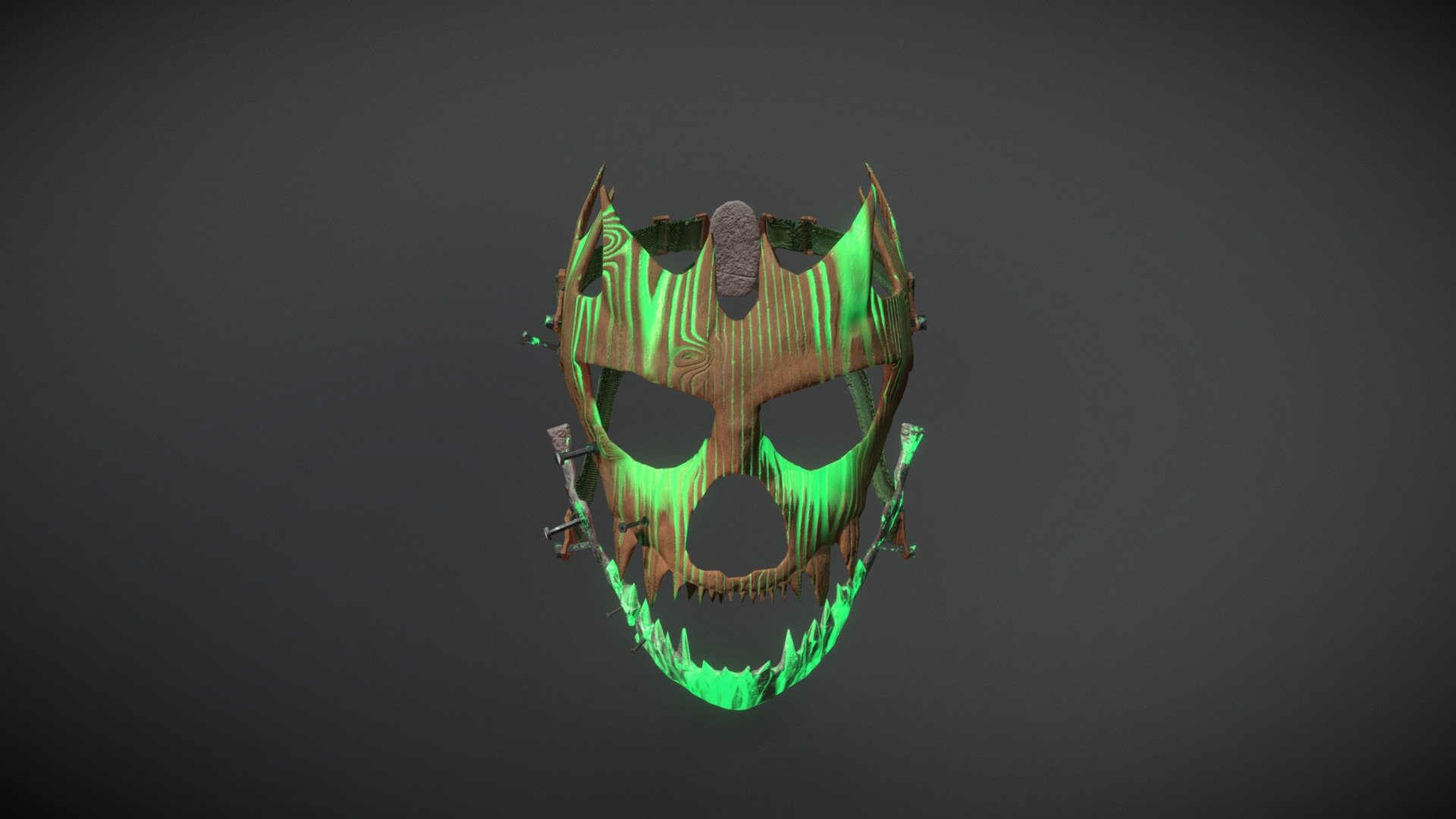 A long lost mask, once belonging to a powerful druid who is now more animal than man. The great stains and leaking magical fluids suggests great power, but perhaps, too great for any one man to truly control&hellip; - Druidic mask - Buy Royalty Free 3D model by mrshaw64 3d model