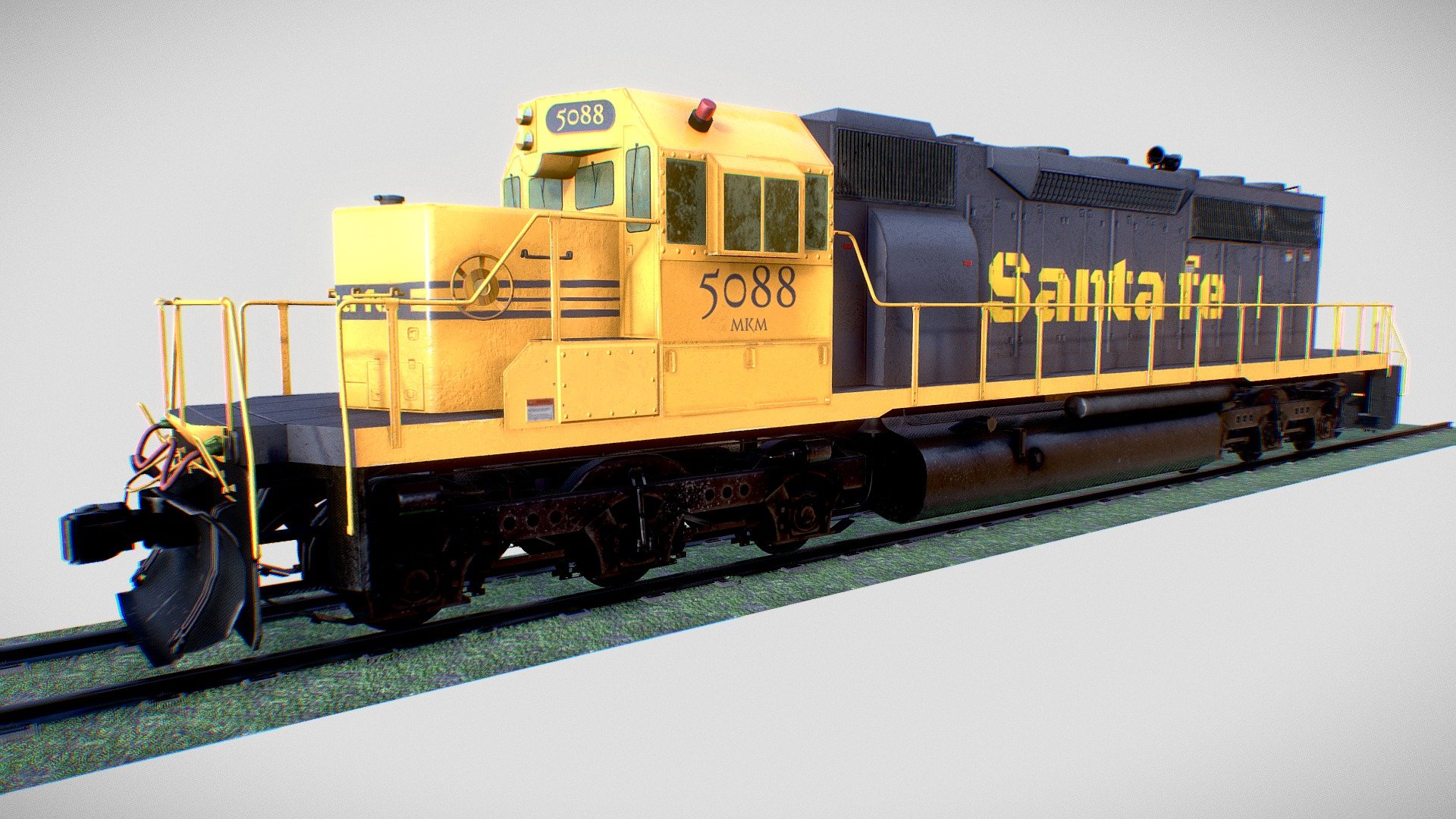 This Locomotive Diesel/Electric EMD SD40-2 Realistic was carefully researched and handcrafted by our expert artists team.
Low Poly and Game Engine Ready.

We bring you this masterpiece in 5 different texture options.

Download includes .fbx, .obj and .blend file.
Textures: 2K PBR, bundled with additional textures for Unity and Unreal Engine.













 - Locomotive Diesel/Electric EMD SD40-2 Realistic - Buy Royalty Free 3D model by insya 3d model