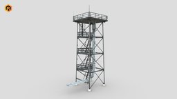 Guard Tower tower, guard, airport, prison, water, suburban, facility, architecture, military, building, industrial