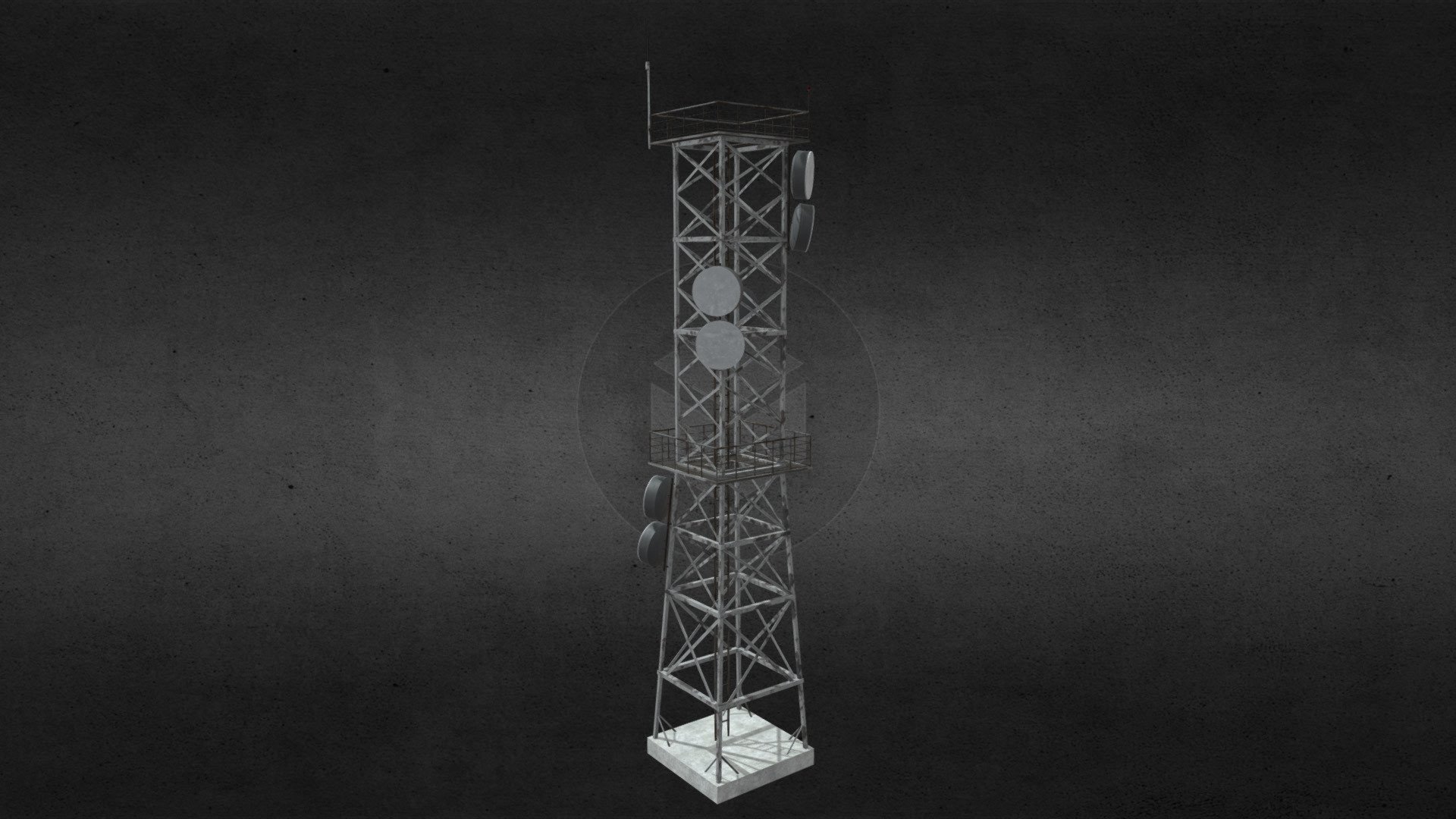 Old radio tower 3d model