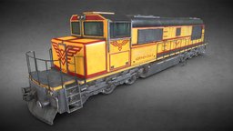 American Train Locomotive Engine train, rails, locomotive, american, unit, tractor, machine, engine