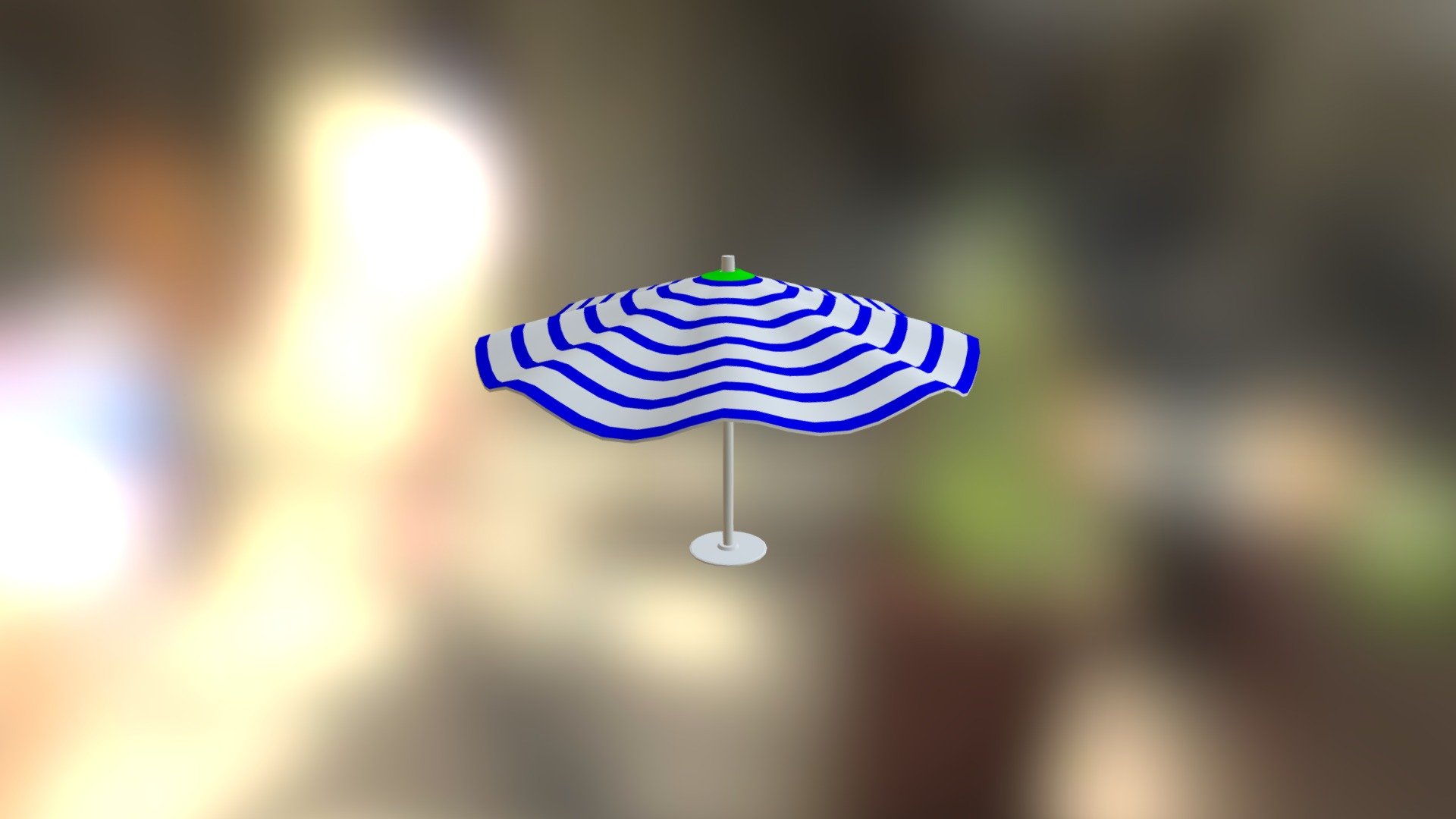 hope you like summer - Beach Umbrella - Download Free 3D model by yacin_cheffai 3d model
