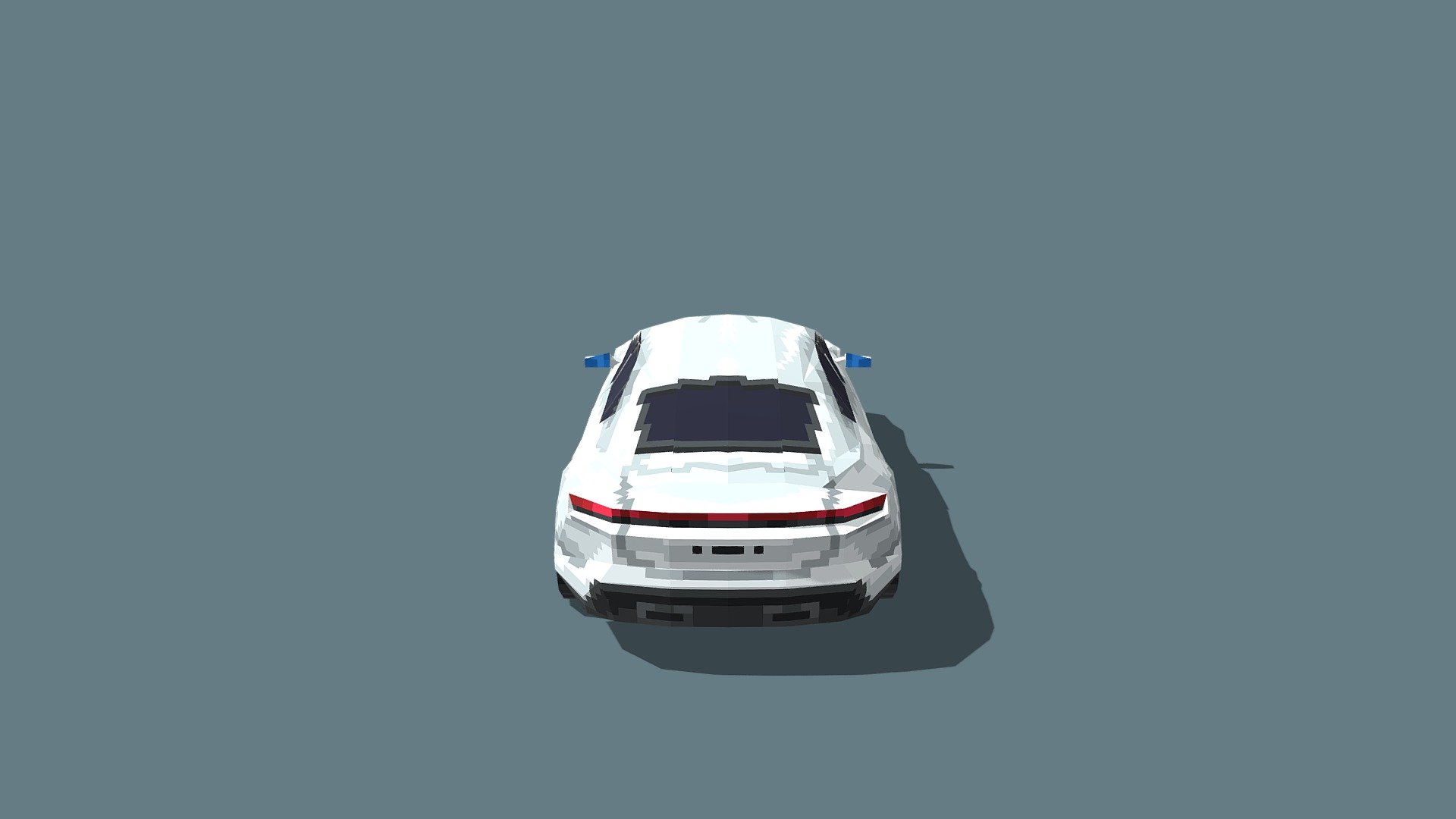 Porsche Taycan lowpoly pixel - 3D model by Vancient 3d model