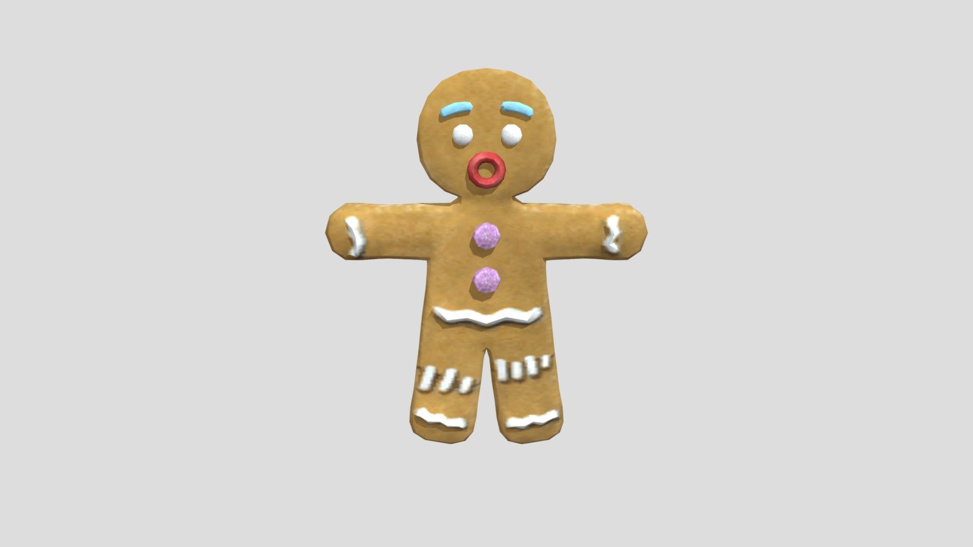 :) - Shrek 2 Gingerbread Man - Download Free 3D model by Neut2000 3d model