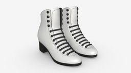 Women footwear shoe, leather, winter, white, fashion, women, new, foot, shoes, boots, woman, footwear, casual, wear, pair, girl, 3d, pbr, female, clothing