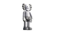 Kaws grey companion Fan Art 3D Print companion, toy, artwork, figure, doll, bff, 3dprinting, kaws, kawscompanion, 3dprint-3dprintable, bape, 3dprinter-part, medicomtoy, 3dprint, blender, sculpture, art-toy, kaws-original, medicom