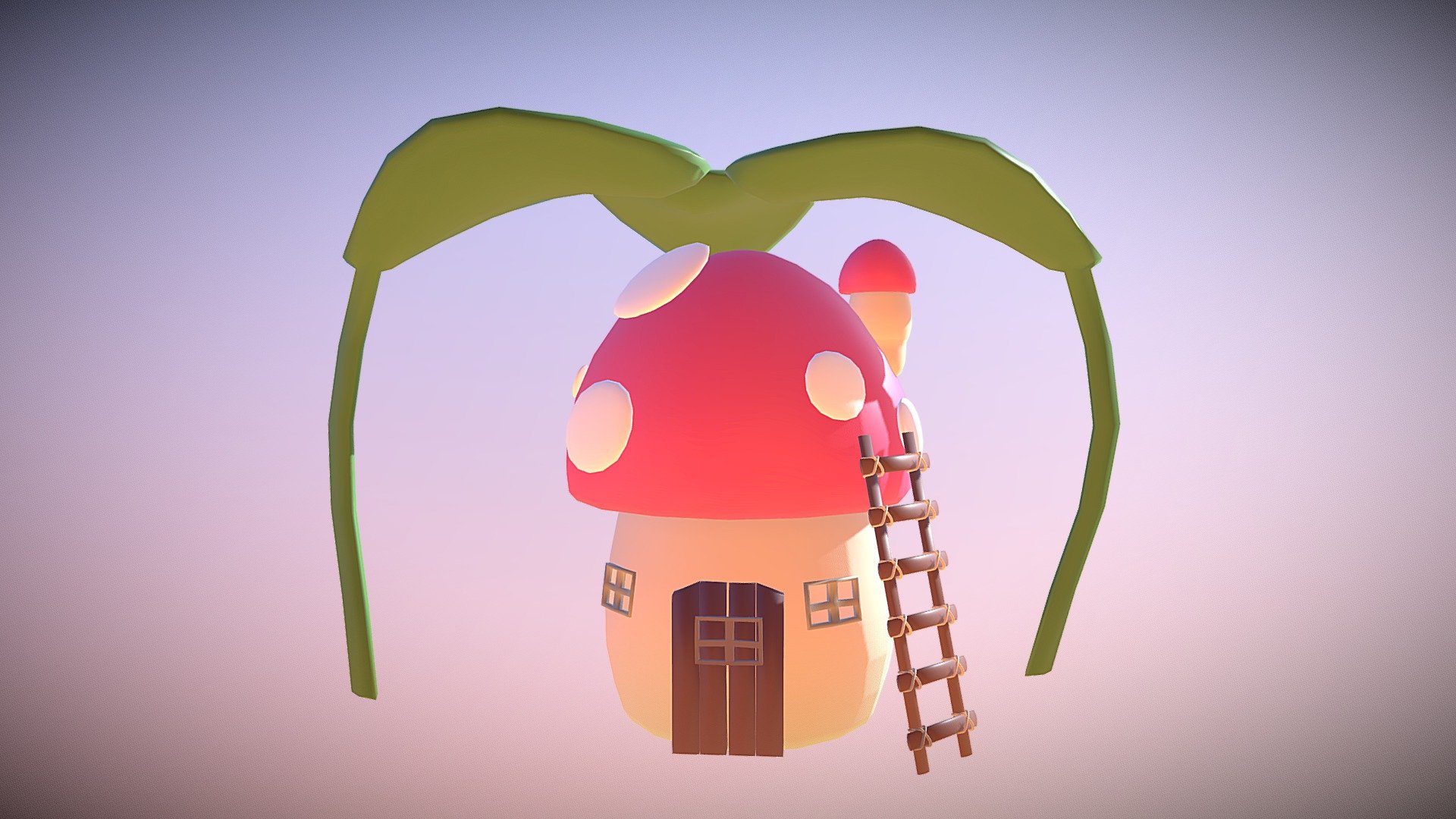 Cute Mushroom House - Download Free 3D model by annhatsady 3d model