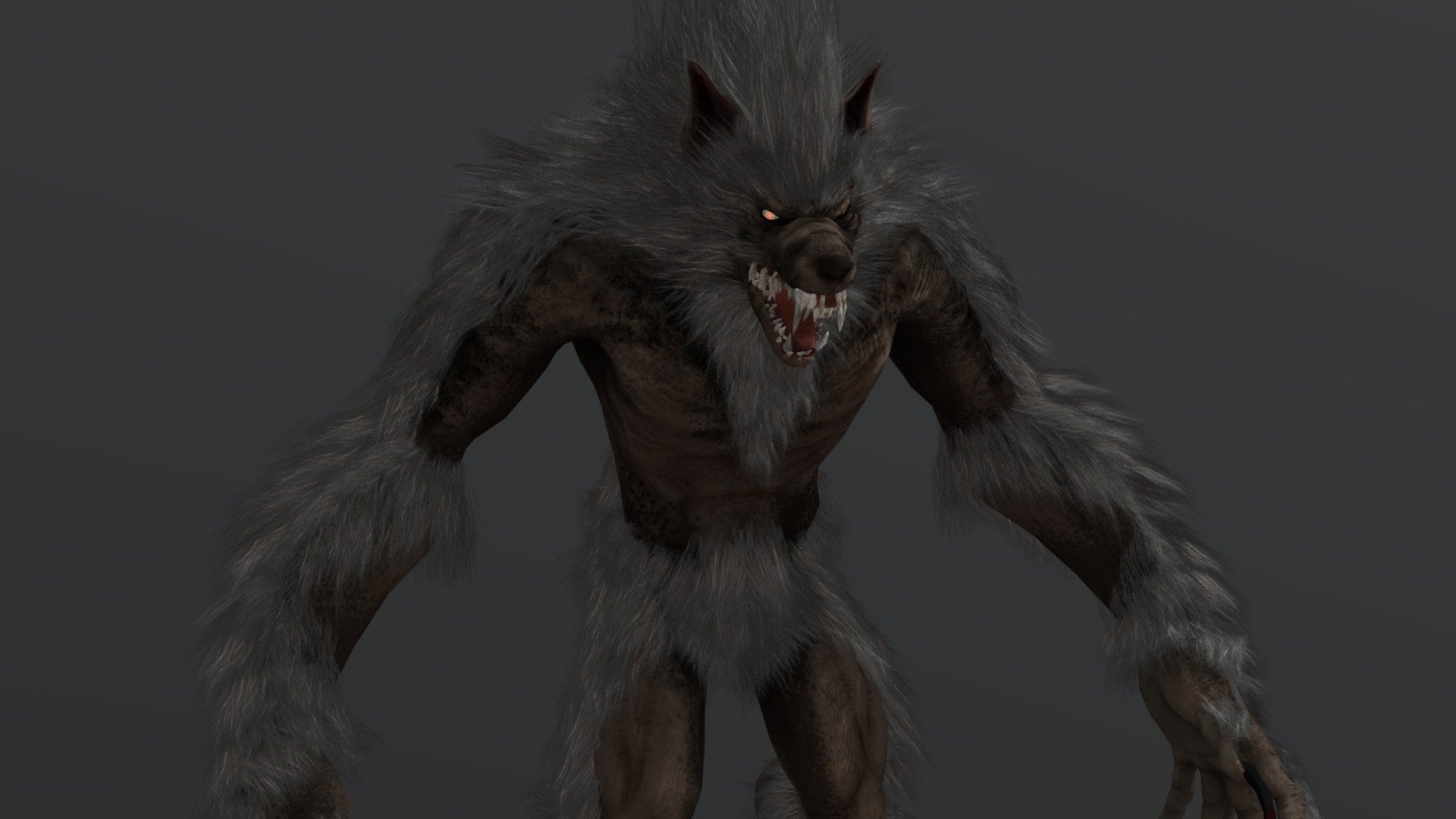Low-poly model of the character Werewolf
Suitable for games of different genre: RPG, strategy, first-person shooter, etc.
In the archive, the basic mesh (fbx and maya)

Textures pack two map 4096x4096 body and fur 2048

In the model it is desirable to use a shader with a two-sided display of polygons.

The model contains 23 animations
atack (x8)
walking
running (x3)
Straif LR (x2)
idle (x3)
death (x3)
get hit (x2)
jump

faces 15909
verts 30388
tris 30894 - Werewolf - Buy Royalty Free 3D model by dremorn 3d model