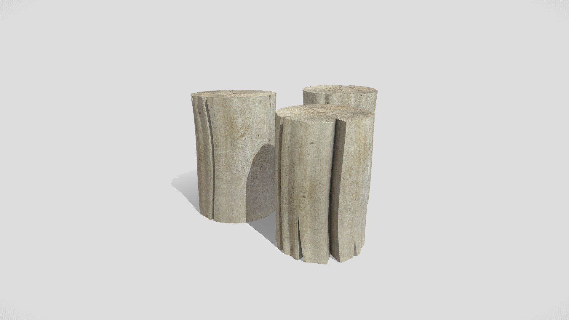 Wood Stub Side Tables

Light wood material

Natural stub cut

Ø 29 x 42,45 cm

Unwrapped, with no overlapping.

4k textures (4096x4096)

3d models: .3ds, .fbx, .obj files - Wood Stub Side Table - 3D model by gogoskilla 3d model