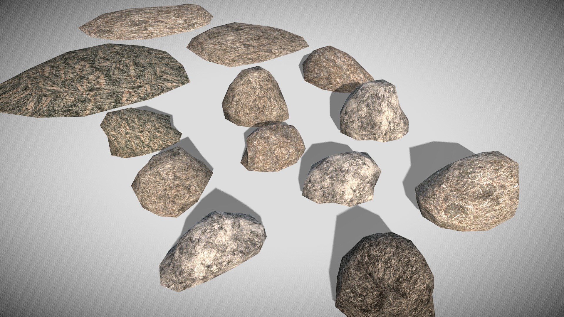 Rock, Reef &amp; Cliff's 3D models optimized for mobile games. Total size of all model is 690kb 3d model