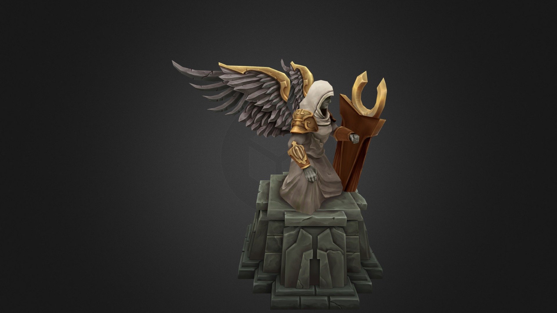 Angel Statue - 3D model by inpwbusina 3d model