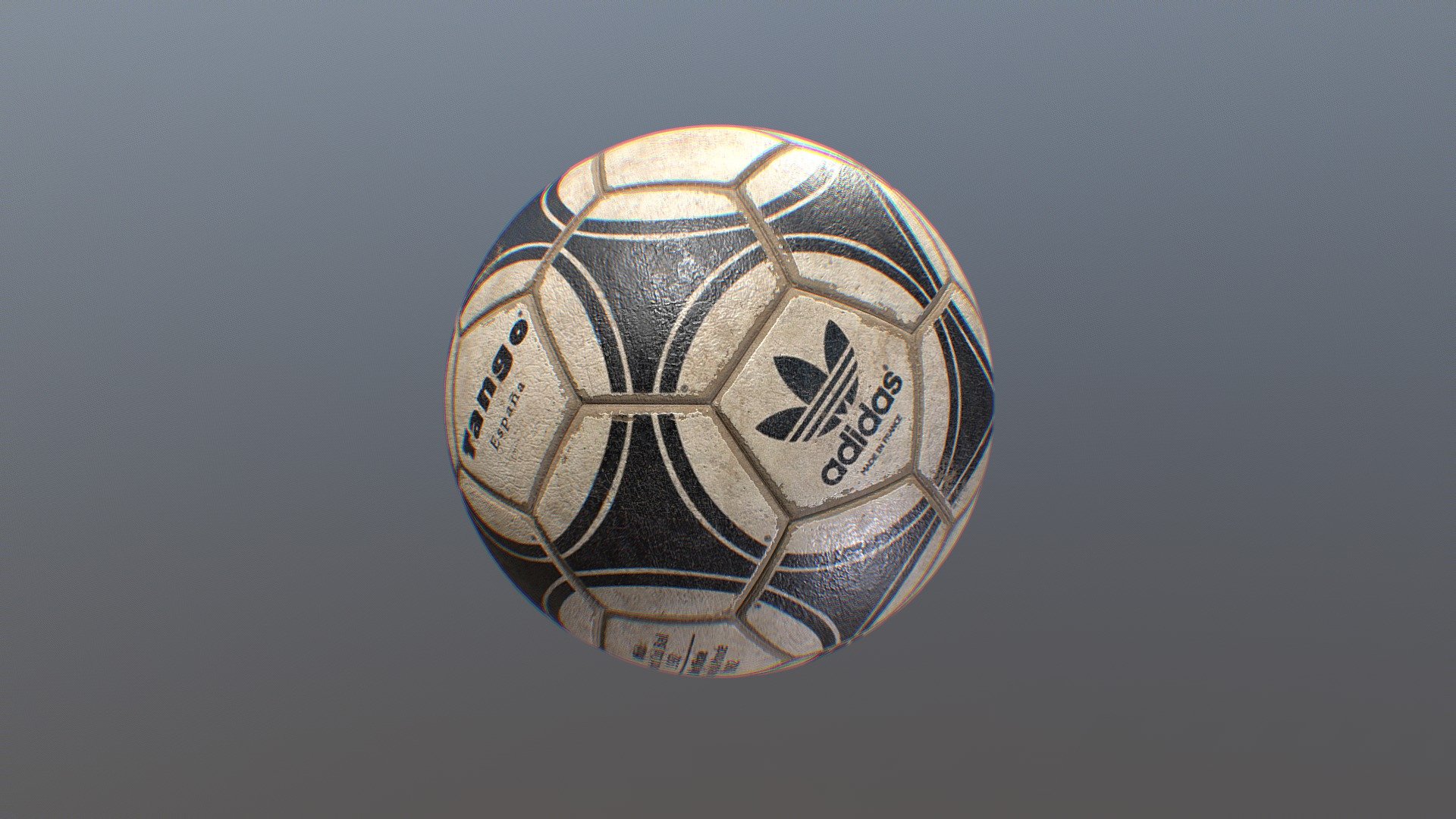 A low-poly model of worn vintage 1982 FIFA World Cup ball - Vintage Soccer Ball (Adidas Tango 1982) - 3D model by Mike85 (@428147128417) 3d model