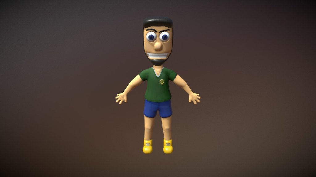 Fisrt test of modeling a cartoon character - Cartoon Character - 3D model by Uriel Esquivel Cobos (@uresco) 3d model