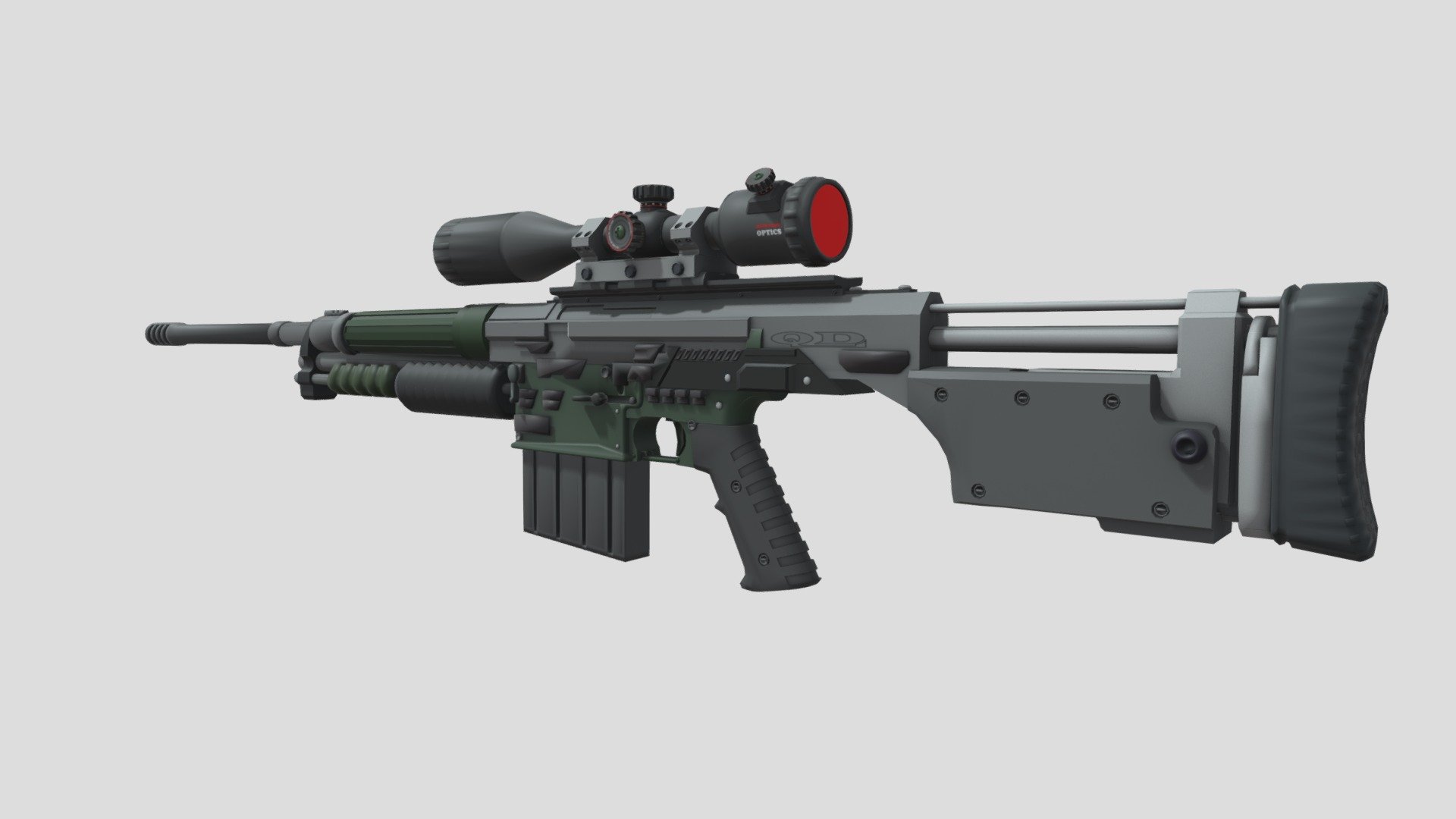 Sniper
Arma
Sniper con mira telescópica - Sniper - Buy Royalty Free 3D model by Marianito 3d model