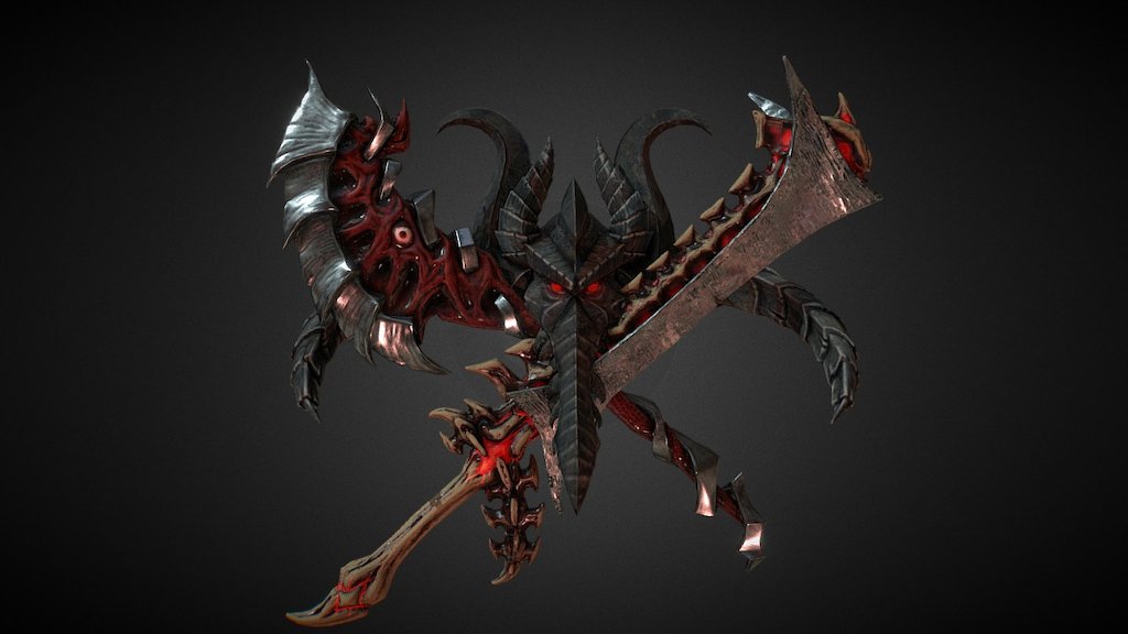 Wall hanger for a diablo/darksiders style game. Working on learning Quixel and Handplane. Sculpted in blender 3d model