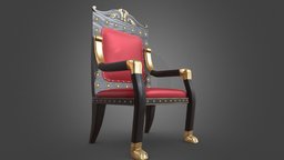 Fancy Chair Throne prop, throne, fancy, game-ready, regal, free3dmodel, freedownload, game-asset, low-poly-model, low-poly-game-assets, free-model, chair, free