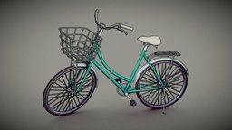 Bicycle object, bike, bicycle, toon, celshading, asset, game, lowpoly, stylized