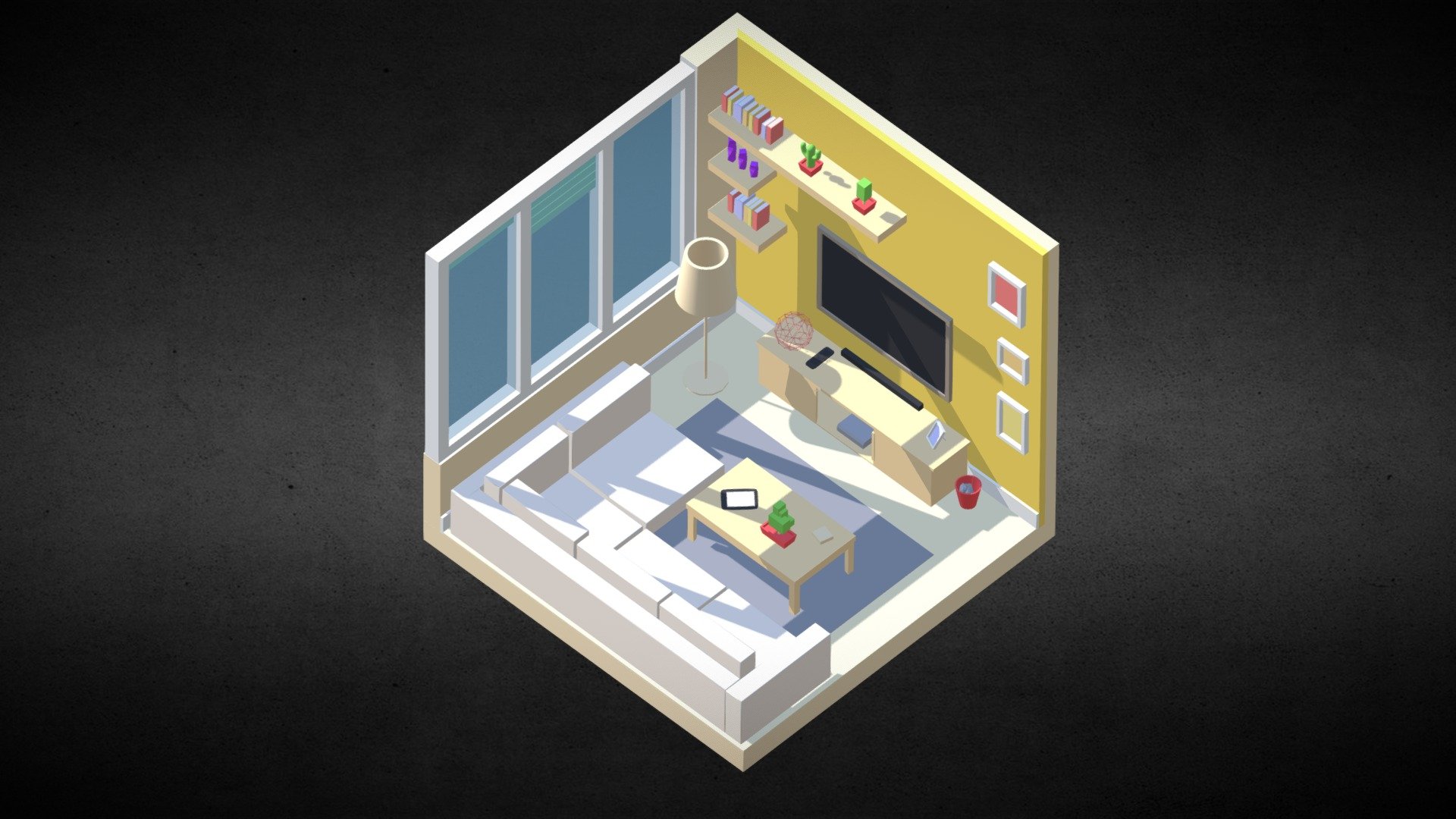 isometric room in Low Poly - Isometric Room - Buy Royalty Free 3D model by Franko (@franko_frullo) 3d model