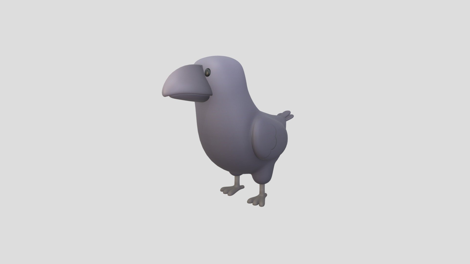Crow character 3d model.      
    


File Format      
 
- 3ds max 2024  
 
- FBX  
 
- OBJ  
    


Clean topology    

No Rig                          

Non-overlapping unwrapped UVs        
 


PNG texture               

2048x2048                


- Base Color                        

- Normal                            

- Roughness                         



2,072 polygons                          

2,143 vertexs                          
 - Character277 Crow - Buy Royalty Free 3D model by BaluCG 3d model