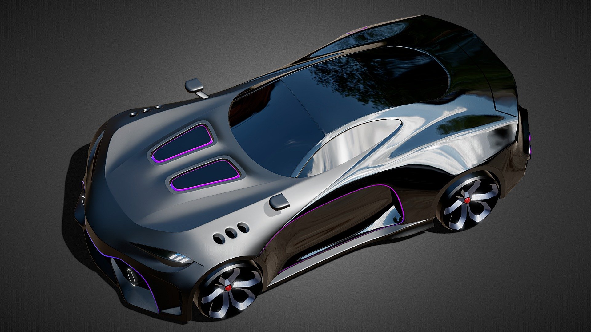 FUTURISTIC CONCEPT CAR (2022)  

https://youtu.be/5FSqkXslr74

High detailed 3D model artwork of a futuristic concept car (coupe body style) that was made originally in Blender from scratch. This model is suitable for use in CGI projects, visualisations, games, movies, animations, etc. The package includes additional export 3D formats that can be opened in other software than Blender.

The model has clean and optimized geometry

Faces: 43,500 / Vertices: 45,500 / Triangles: 85,500

There are 24 individual objects / meshes in the whole scene

The model comes with applied modifiers / textures / materials.

Materials: 20 / Textures: 0 / UV Unwrapping: No / Rigging: No

The model is ready to render in Blender / Eevee

Included 3D formats: OBJ / FBX / DAE / GLB glTF / BLEND - Concept Car (2022) - Buy Royalty Free 3D model by Rossty (@rossty05) 3d model