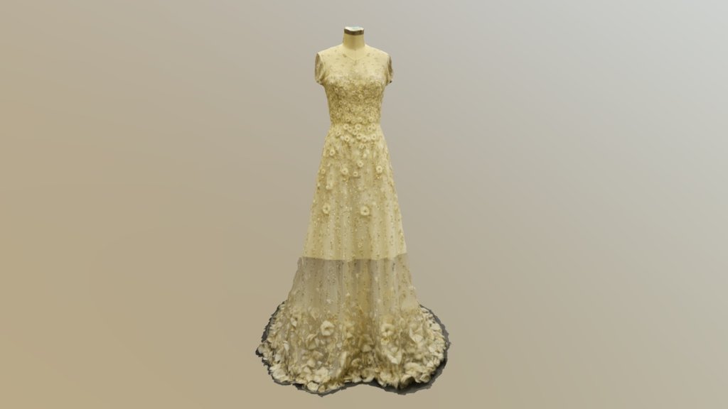 This is a test scan of Enaura Bridal's gown ES509.  Made using photos and Autodesk's Recap360 &ldquo;preview