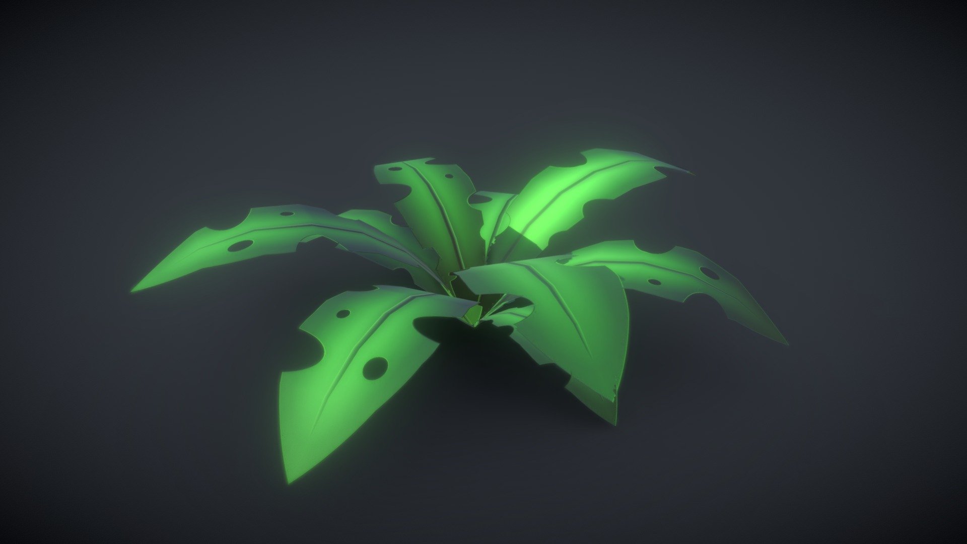 Jungle Bush/Foliage
A bush in cartoony style - the leafs are created in Substance Designer, base madel in Maya and textures in Substance Painter.

Video on how to make stylized bush -&gt; https://youtu.be/LiXkF84nR7E - Jungle Bush - 3D model by MartynaGrek 3d model