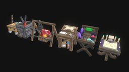 Crafting Stations crafting, stations, blockbench, minecraft