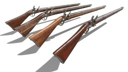 Rifles rifle, medieval, flint, lock, antique, old, pistol, flintlock, musket, gun, guns