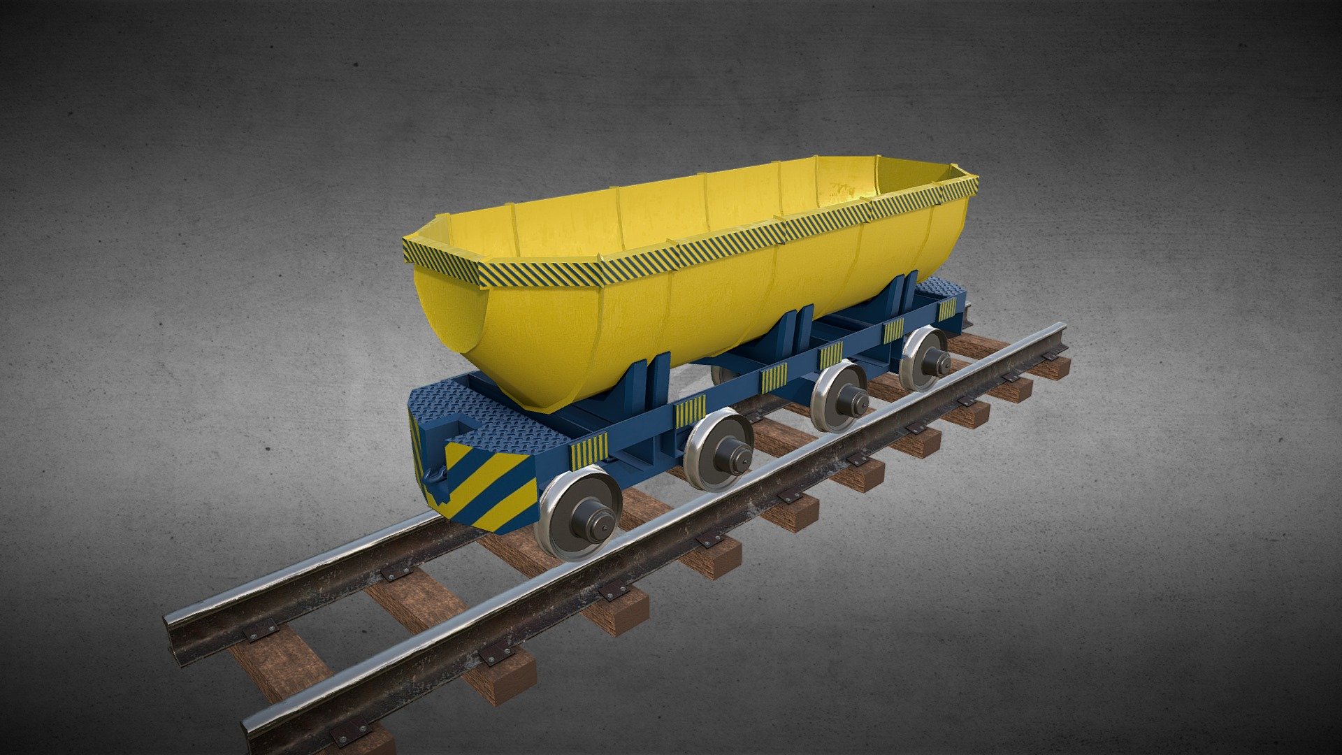 Mining trolley with 8 wheels. 

Available in Unity Asset Store - Mining trolley type "A" - 3D model by pavelmo4alov 3d model