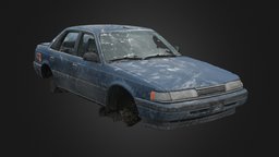 1990-1991 626 4-door [Scan] automobile, sedan, junkyard, mazda, 626, 1990, 1991, photoscan, photogrammetry, car