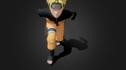 Naruto Uzumaki (Running Animation) naruto, anime3d, anime-character, narutoshippuden, 3d, anime, naruto-anime, naruto-3d
