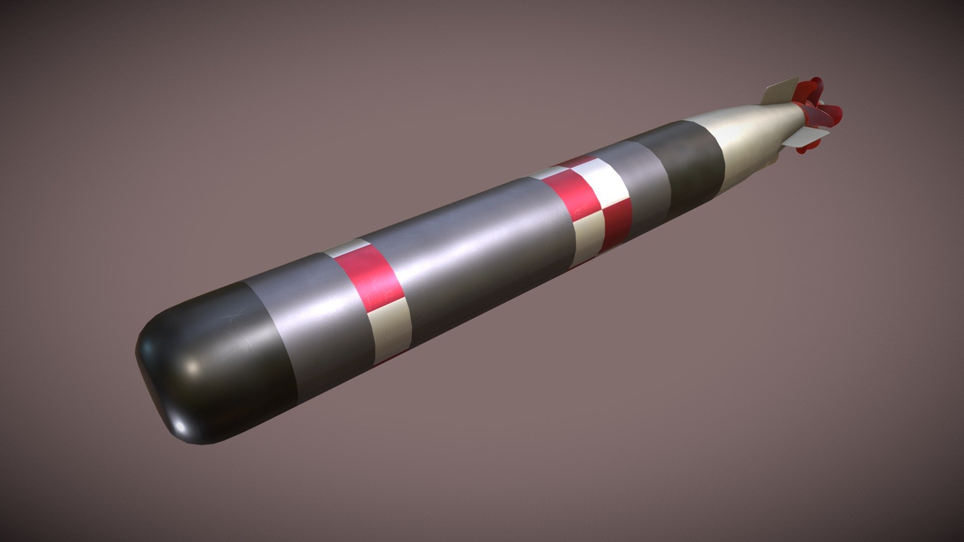 Mark 54 Lightweight Torpedo

File formats: 3ds Max 2021, FBX, Unity 2021.3.5f1


This model contains 3 Animations (See dropdown list below the time line)


This model contains PNG textures(2048x2048):



-Base Color

-Metallness

-Roughness


-Diffuse

-Glossiness

-Specular


-Emission

-Normal

-Ambient Occlusion
 - Torpedo MK-54 - Buy Royalty Free 3D model by pukamakara 3d model