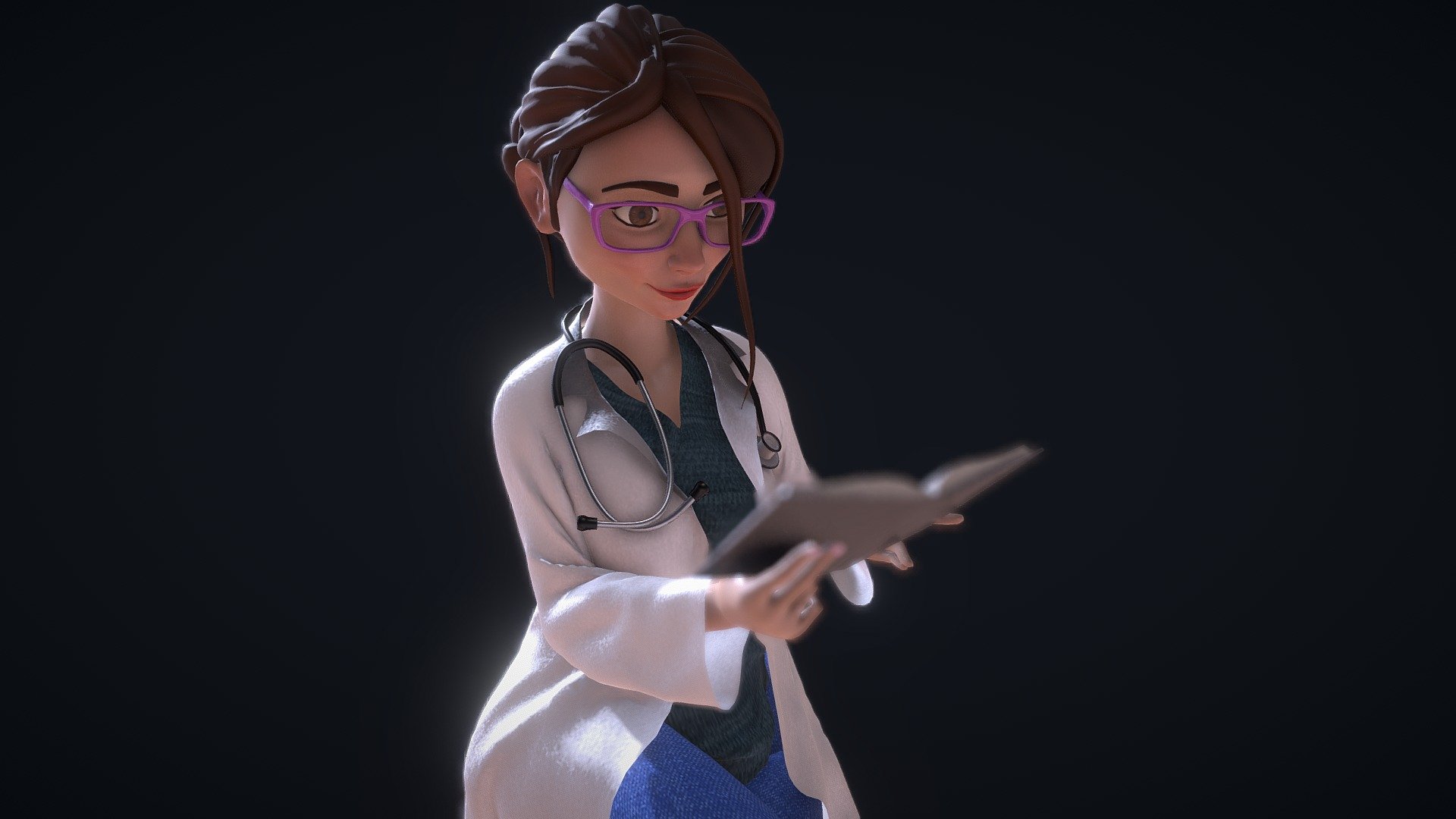 Tribute to women doctor - La Doctora - Buy Royalty Free 3D model by William Alejandro Arias (@wam3d) 3d model