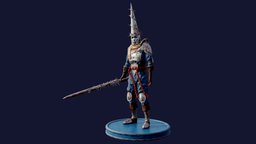 The Penitent One from Blasphemous (fanart) game-ready, unrigged, low-poly, blasphemous