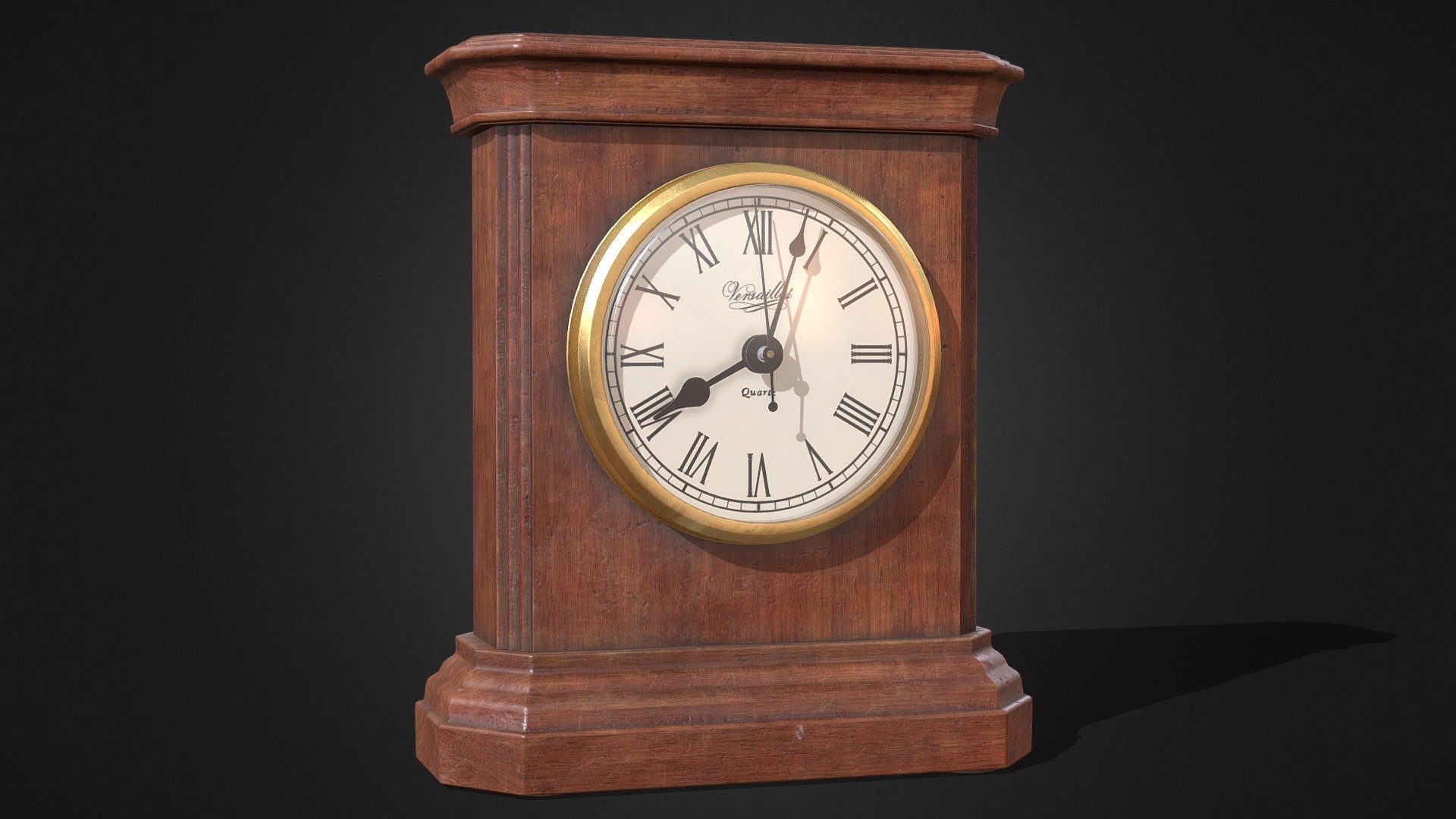 Vintage Clock model and textures!  Modeled after the real thing, ~6k polygons - Vintage Clock - 3D model by shrednector 3d model