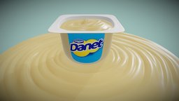 Danet POP cream, dessert, waves, swirl, cup