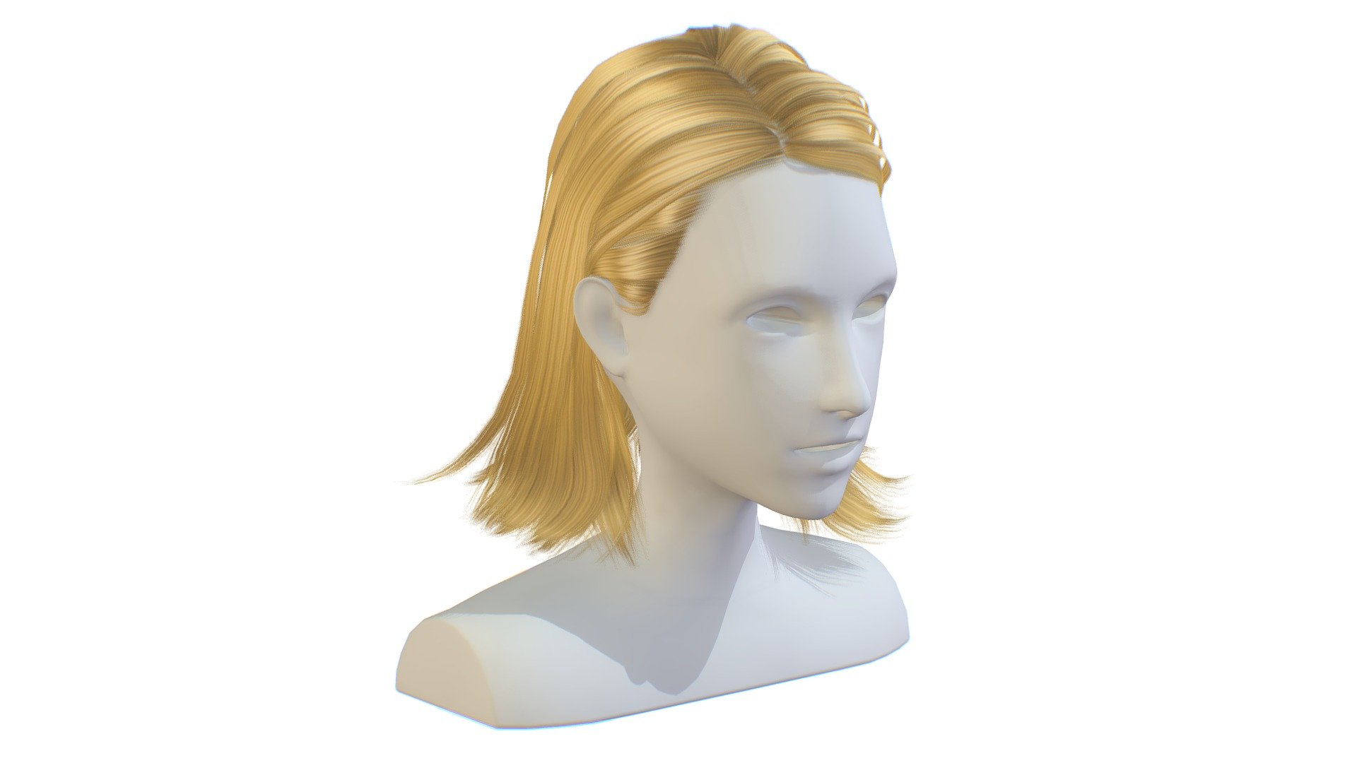 cartoon lush man haircut of medium length - cartoon lush man 001 haircut of long - Buy Royalty Free 3D model by Oleg Shuldiakov (@olegshuldiakov) 3d model