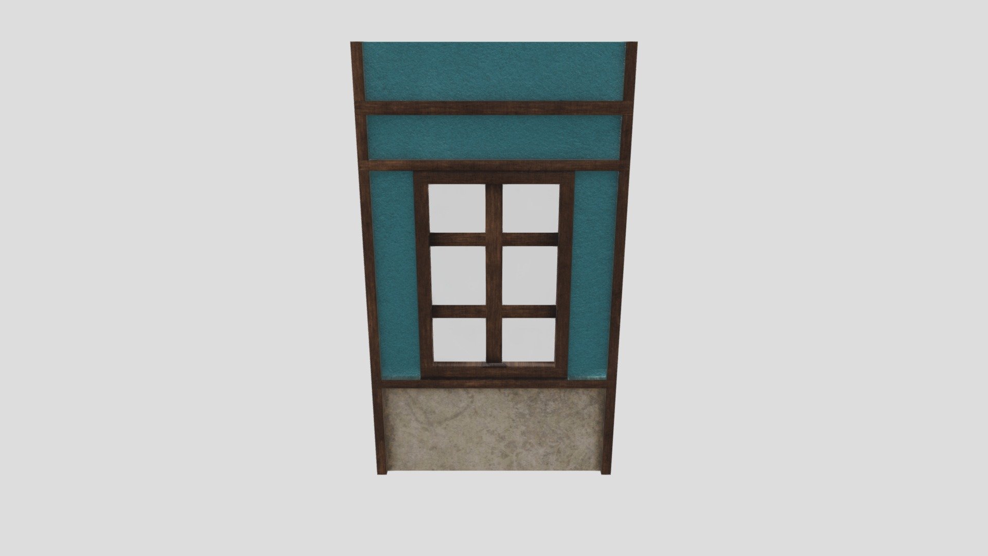 Modular wall window - Download Free 3D model by lavakongen 3d model
