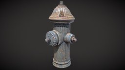 Fire Hydrant lod, pump, urban, rusty, 4k, 2k, town, fire, water, hydrant, old, iron, low-poly, asset, game, pbr, city, street