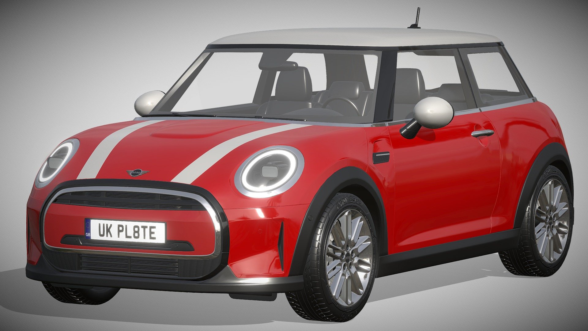 Mini Cooper 3-door 2022

https://www.miniusa.com/model/hardtop.html

Clean geometry Light weight model, yet completely detailed for HI-Res renders. Use for movies, Advertisements or games

Corona render and materials

All textures include in *.rar files

Lighting setup is not included in the file! - Mini Cooper 3-door 2022 - Buy Royalty Free 3D model by zifir3d 3d model