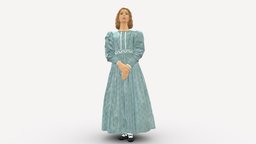 Woman In Gray Dress 0181 style, people, beauty, clothes, dress, gray, miniatures, realistic, woman, character, 3dprint, model