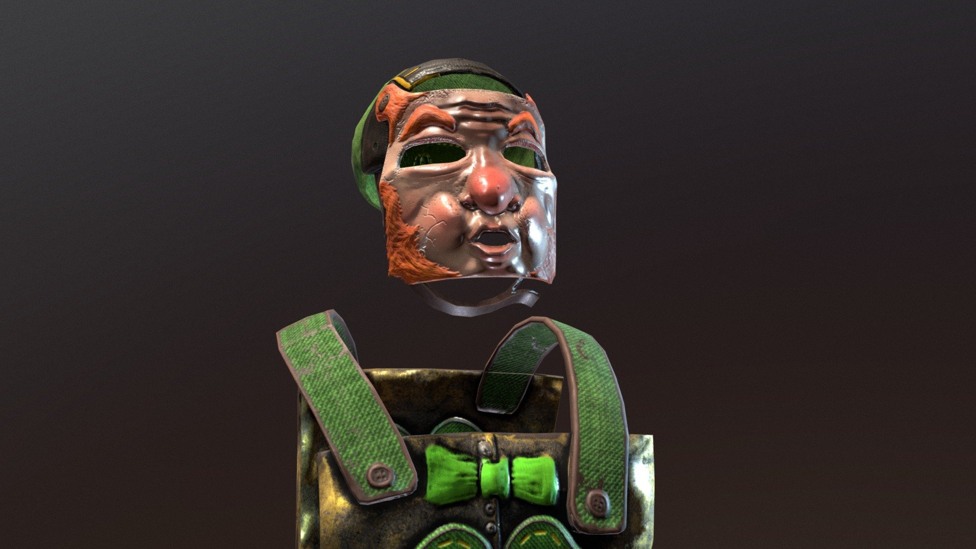 4 leprechaun themed skins for the metal armor in Rust, created for St. Patrick's day 3d model
