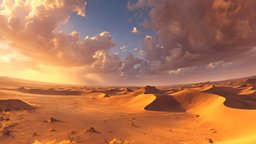 HDRI Post-Apocalyptic Desert Panorama A