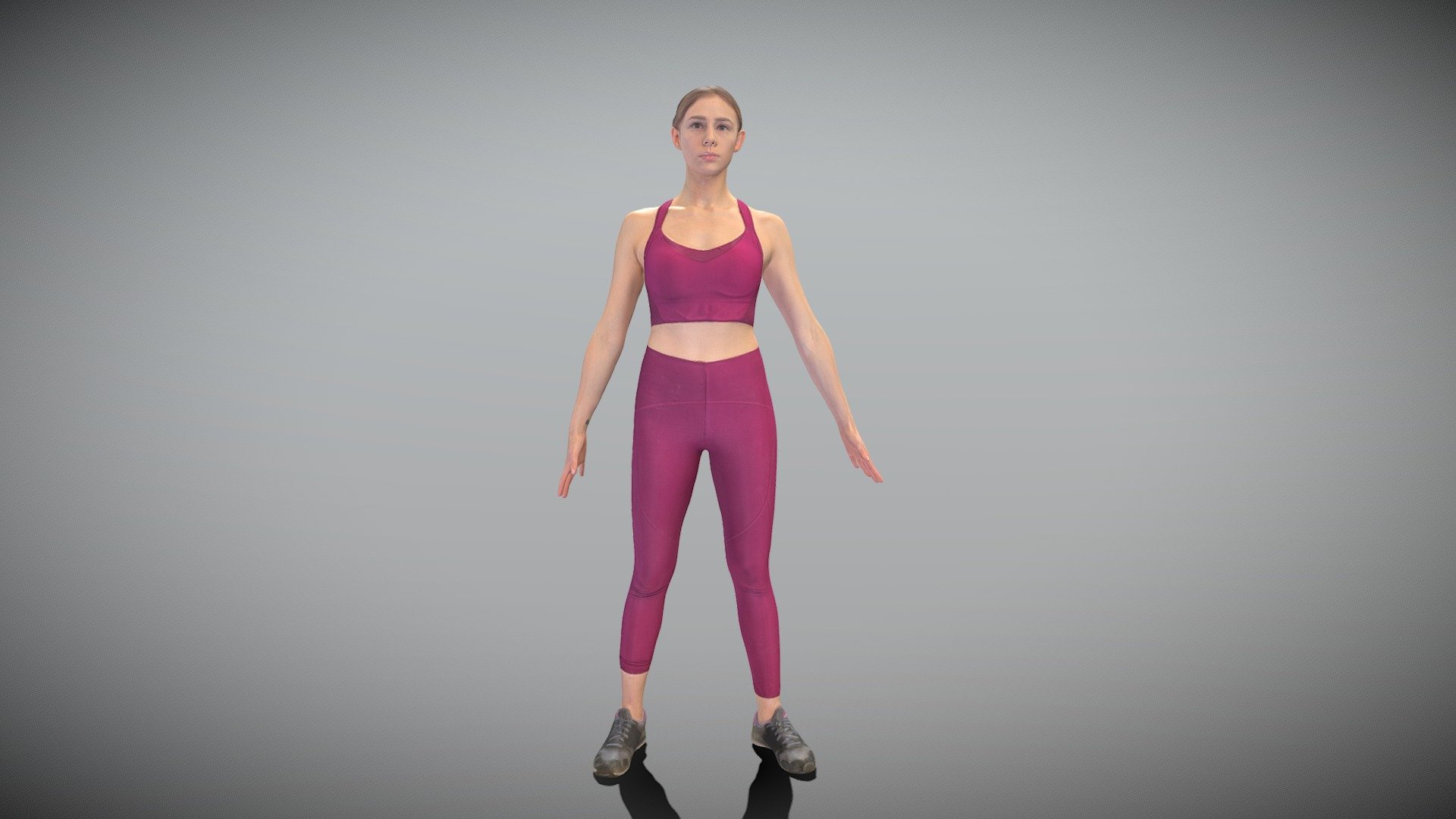 This is a true human size detailed model a beautiful young woman of Caucasian appearance dressed in sportswear. The model is captured in the A-pose with mesh ready for rigging and animation in all most usable 3d software.

Technical specifications:




digital double scan model

low-poly model

high-poly model (.ztl tool with 5-6 subdivisions) clean and retopologized automatically via ZRemesher

fully quad topology

sufficiently clean

edge Loops based

ready for subdivision

8K texture color map

non-overlapping UV map

ready for animation

PBR textures 8K resolution: Normal, Displacement, Albedo maps

Download package includes a Cinema 4D project file with Redshift shader, OBJ, FBX, STL files, which are applicable for 3ds Max, Maya, Unreal Engine, Unity, Blender, etc. All the textures you will find in the “Tex” folder, included into the main archive.

3D EVERYTHING

Stand with Ukraine! - Attractive woman in sport outfit in A-pose 394 - Buy Royalty Free 3D model by deep3dstudio 3d model