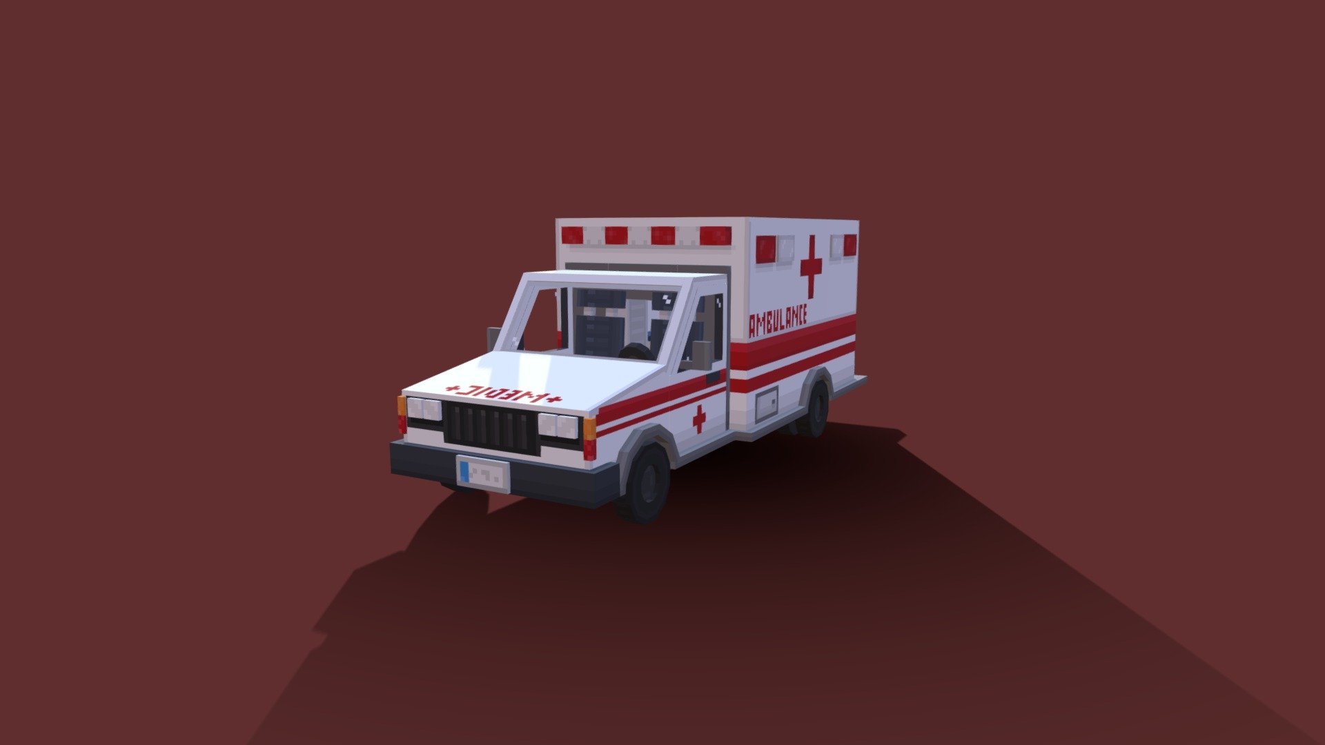 Made in @blockbench - Ambulance van - 3D model by Mladen (@mladen123) 3d model