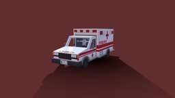 Ambulance van ambulance, van, block, edition, bedrock, blockbench, minecraft, 3d, vehicle, model, bedrockedition