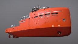 Anchor Handling Tug Supply (AHTS) marine, ships, anchor, vessel, ocean, handling, supply, tug, realistic, water, polycount, 3d-model, watercraft, watervehicles, animated-models, game, 3d, 3dsmax, vehicle, texture, pbr, substance-painter, design, ship, animated, sea, gameready, boat